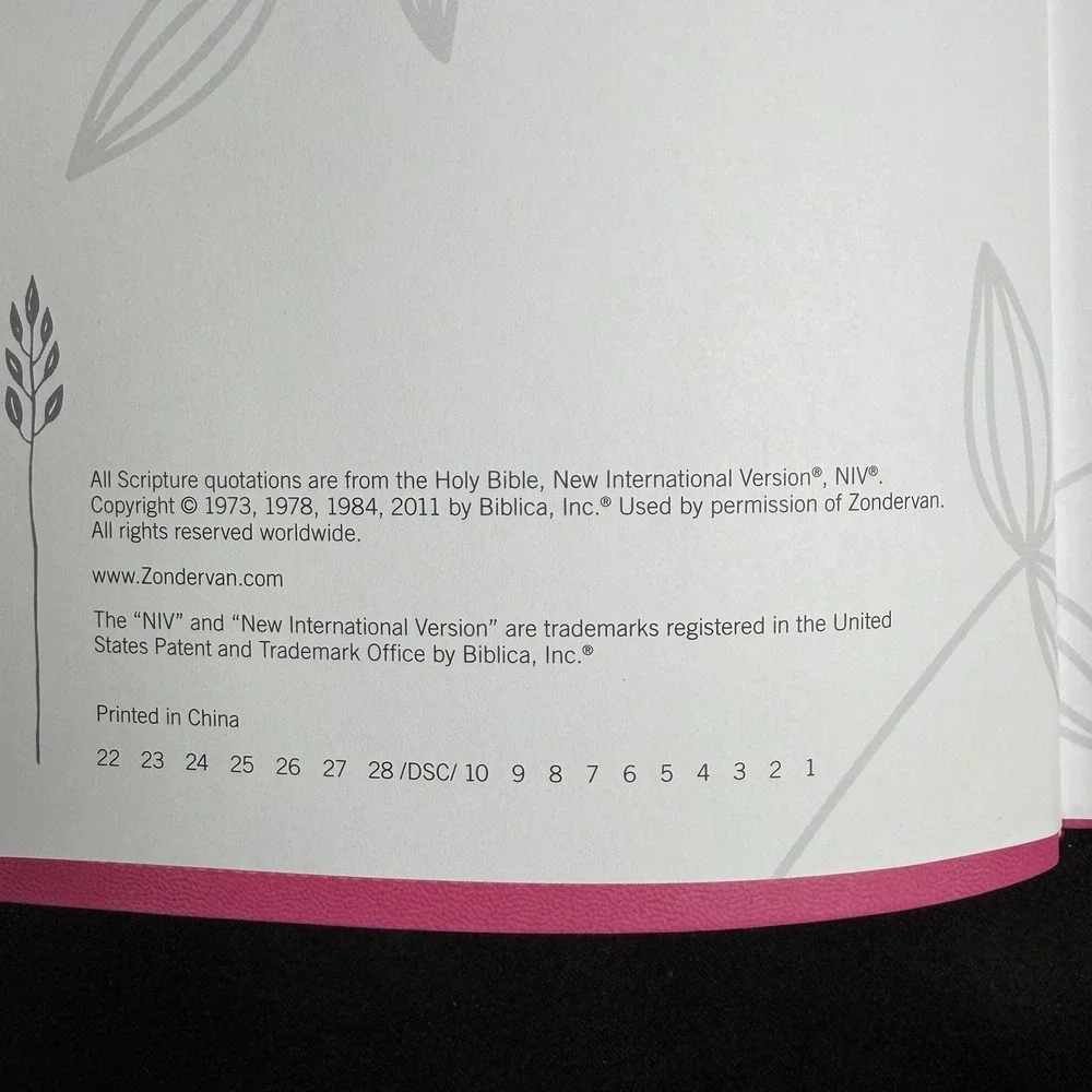 New NIV Pink Faith Over Fear Devotional Journal Leathersoft Guided Writing